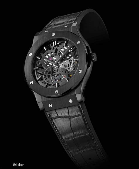 hublot classic fusion all black skeleton